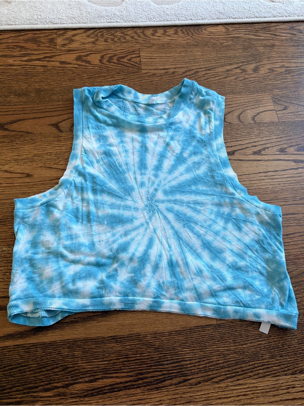 Free People FP Movement Love Tank Blue and White Tie Dye